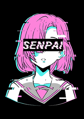 Anime Senpai Glitch Art