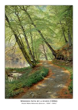 Wooded Path by a River