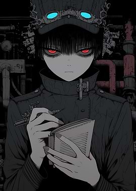 Anime Character with Red Eyes