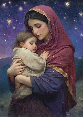 Madonna and Child Under Stars