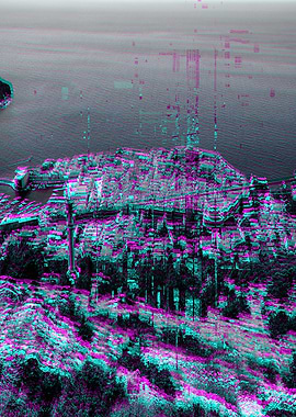 Glitch Cityscape Dubrovnik