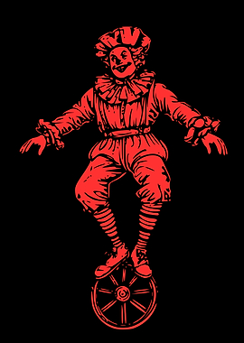 Vintage Clown Unicycle