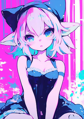 Anime Girl with Cat Ears