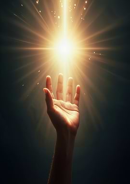 Hand Reaching for Light