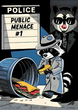 Raccoon Public Menace Comic