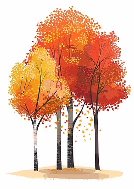 Autumn Trees Illustration