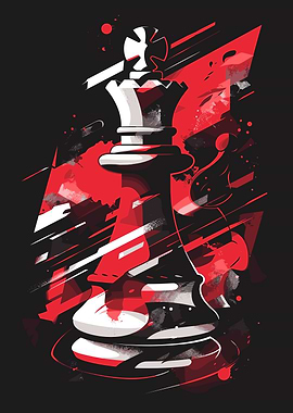 Chess Queen Abstract Art