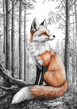 Red Fox in Forest