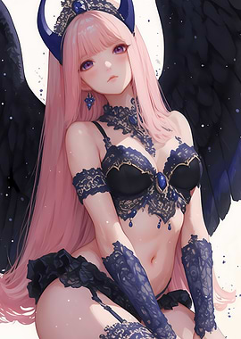 Angel with Pink Hair Anime Girl