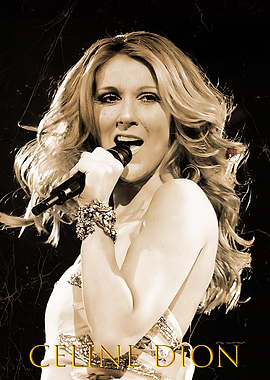 Celine Dion Vintage Concert Poster // e2