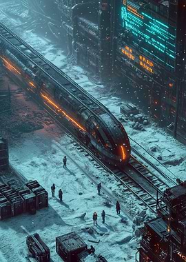 Futuristic Train Station