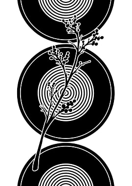 Black and White Floral Design