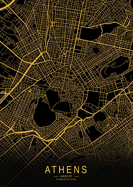 Golden Athens City Map