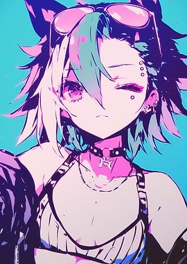 Anime Girl with Cat Ears