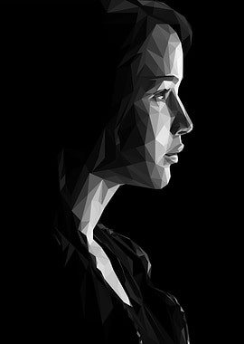Low Poly Woman Profile