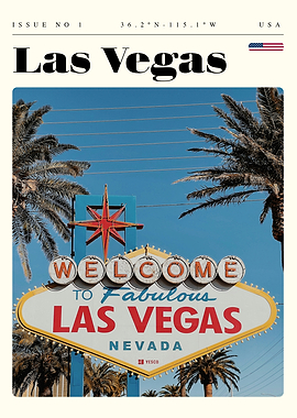 Las Vegas Nevada Welcome Sign Travel Art Poster