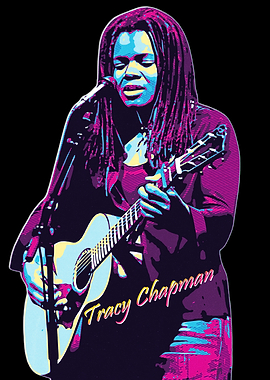 Tracy Chapman Guitar Portrait