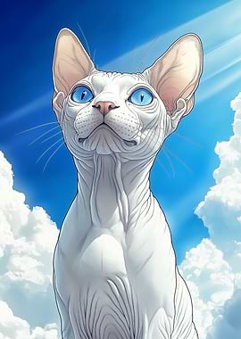 Sphynx Cat Portrait