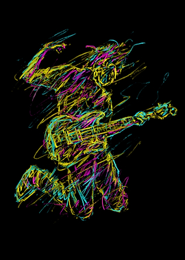 Guitarist in Motion