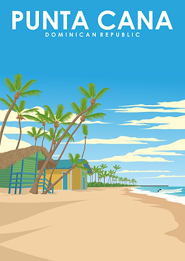 Punta Cana Beach Travel Poster
