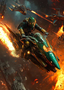 Sci-Fi Motorcycle Chase