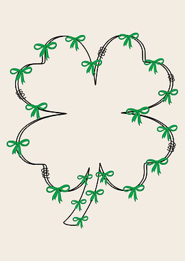 Four-Leaf Clover with Bows
