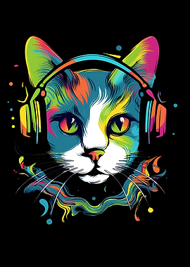 cat playing music