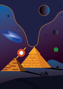 Pyramids Under Stars