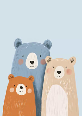 Three Cute Bears