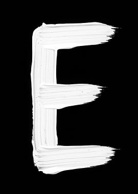 White Painted Letter E