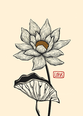 Lotus Flower Illustration