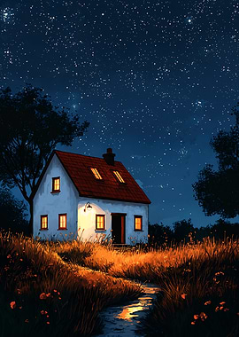 Cozy Cottage Under Stars