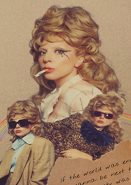 Blonde Woman in Retro Style lady gaga