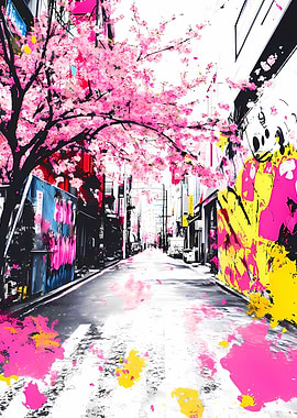 Cherry Blossom Street Art