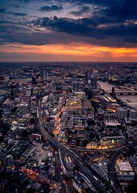 London Skyline Sunset