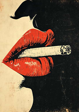 Red Lips and Cigarette
