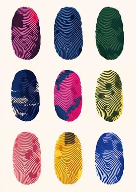 Colorful Fingerprint Art