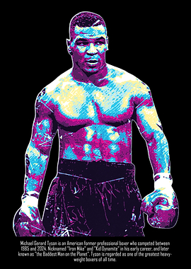 Mike Tyson Boxing Art Retro 80s
