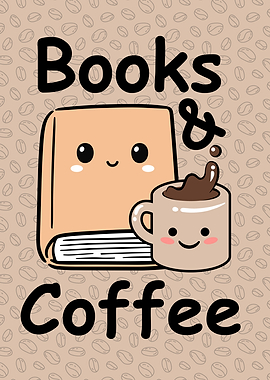 Books & Coffee Illustration