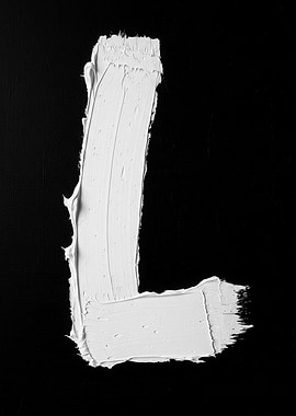 White Paint Letter L