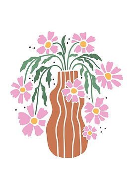 Floral Vase Illustration