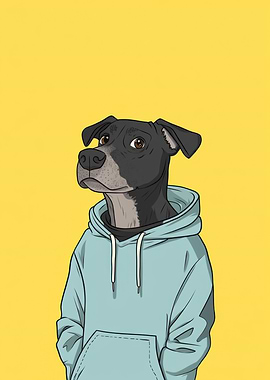 Dog in Hoodie