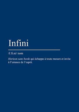 Infini définition, citation inspirante et minimaliste