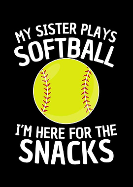 Funny Softball Sibling