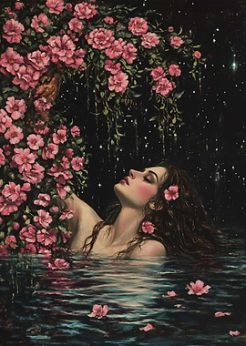 Nymph in roses