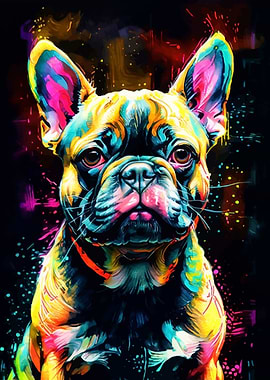 French Bulldog Pop Art