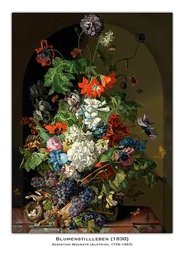 Floral Still Life with Butterflies