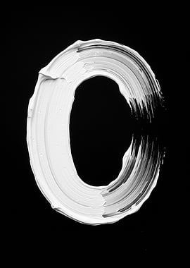 White Paint Letter O