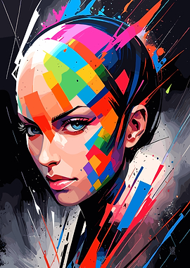 Colorful Woman Portrait