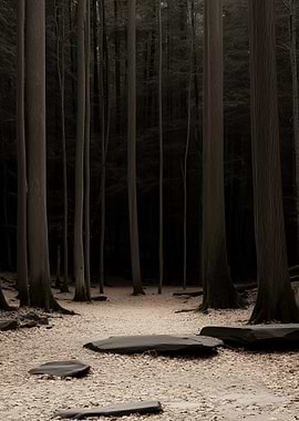 Forest Path with Rocks